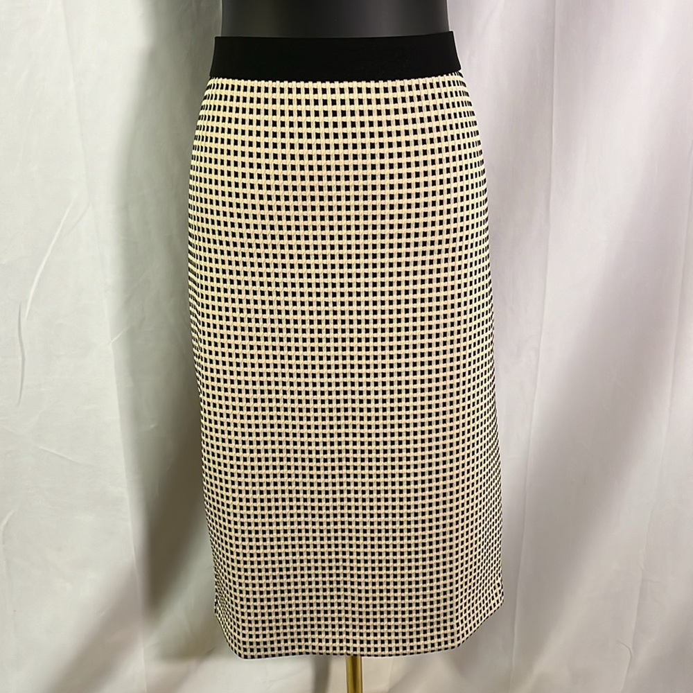 Alfani Monochrome Checkered Pencil Skirt